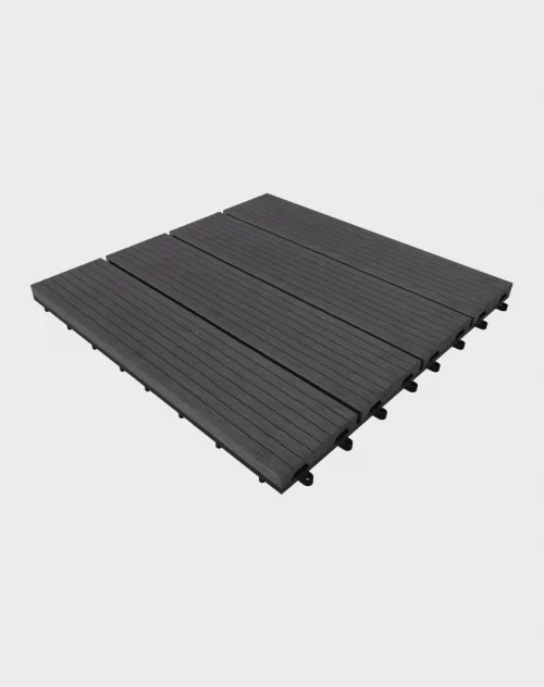 Composite deck tiles ezclip design charcoal
