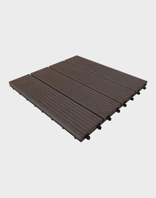 Composite deck tiles ezclip design dark coffee