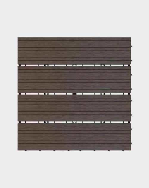 Composite deck tiles ezclip design dark coffee