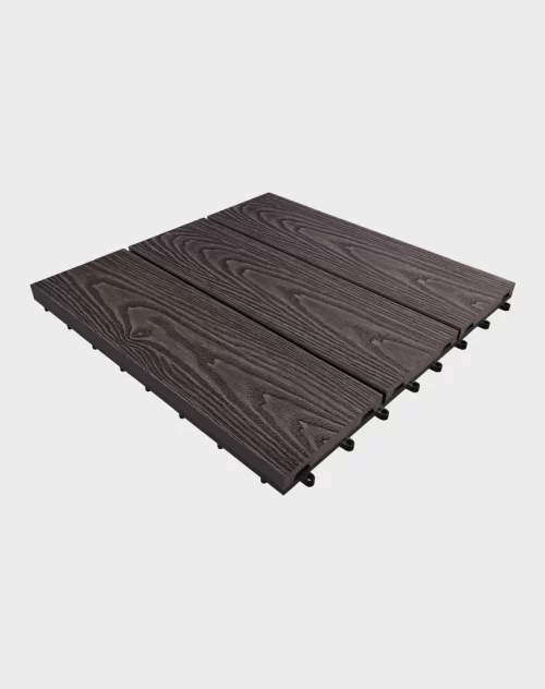 Composite deck tiles ezclip natural chocolate