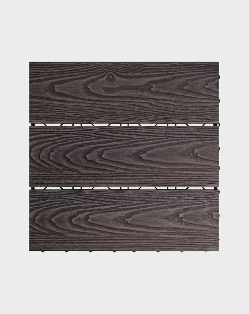 Composite deck tiles ezclip natural chocolate