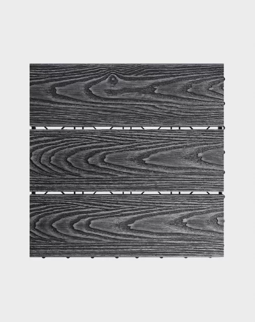 Composite deck tiles ezclip natural slate grey