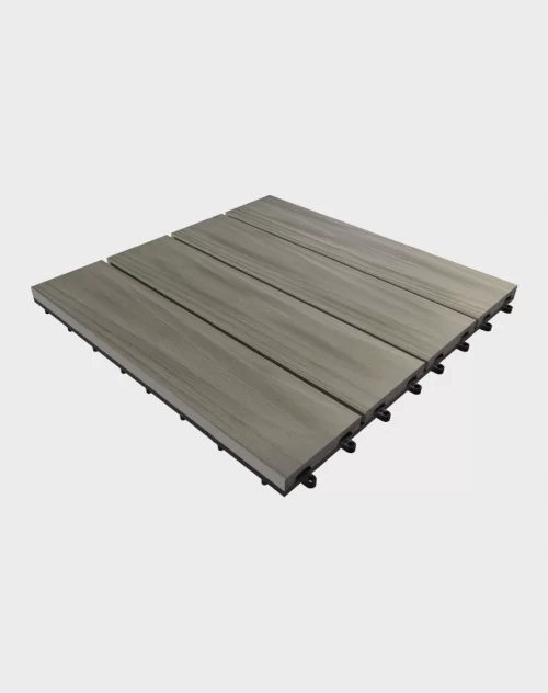 Composite deck tiles ezclip elite dark grey