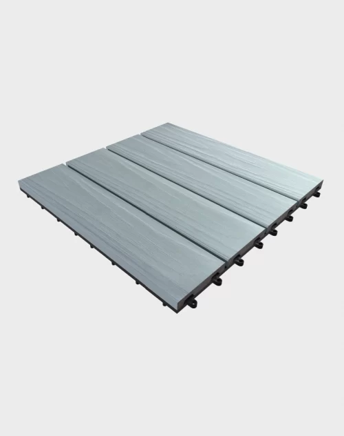 Composite deck tiles ezclip elite light grey