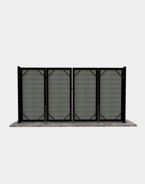 black aluminum Double-folding-gate toronto vancouver surrey ontario alberta